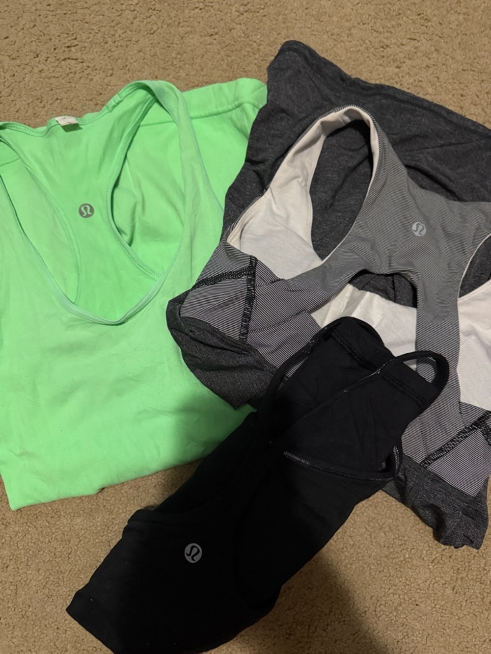 Lululemon Athletic Tank Tops - Mint Green, Gray, Black SIZE 2-4!